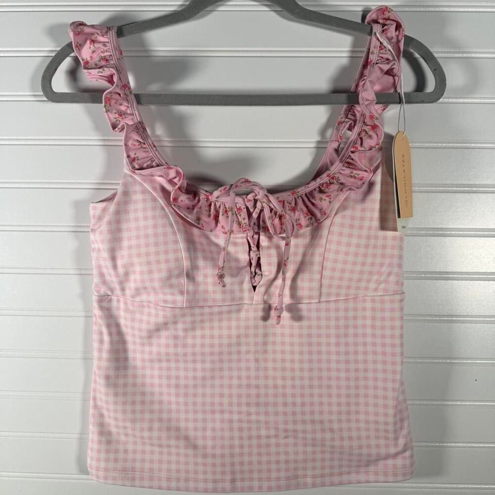 New Blogilates Ruffle Lace up Tank
